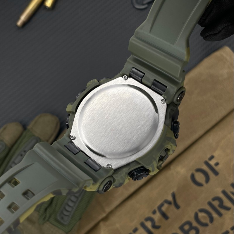Мужские тактические часы Awarder 004 Camo Green с комбинированным циферблатом и подсветкой