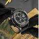Мужские наручные часы Awarder 017 Black Leather со стрелочно-электронным циферблатом и подсветкой