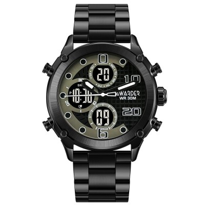 Годинник наручний Awarder 017 Black-Black Steel