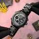 Чоловічий годинник Awarder 017 Тризуб золото All Black Steel з комбінованим циферблатом