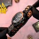 Чоловічий годинник Awarder 017 Тризуб золото All Black Steel з комбінованим циферблатом