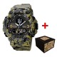 Мужские тактические часы Awarder 001 Тризуб Camo Green с комбинированным циферблатом и защитой 5 ATM
