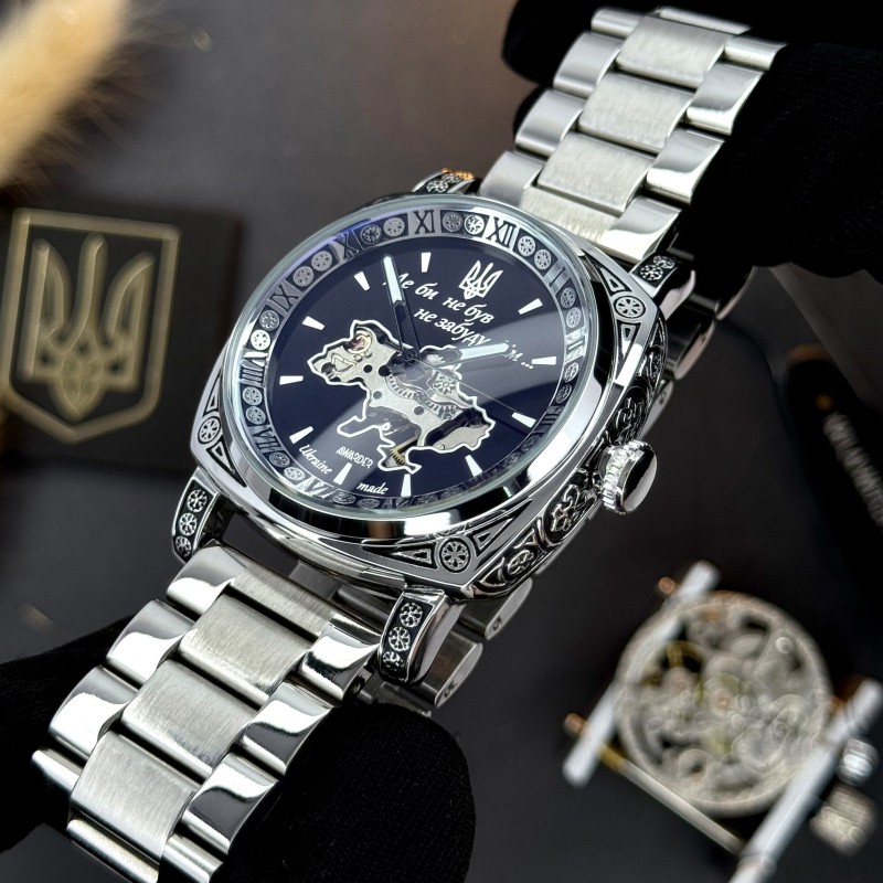 Мужские механические часы Awarder 021 Де би не був Silver Steel с автоподзаводом