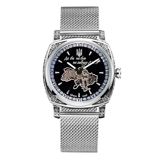 Мужские механические часы Awarder 021 Де би не був Silver Mesh с автоподзаводом и стальным браслетом