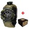 Годинник наручний Awarder 005P Тризуб золото Camo Green Паракордовий ремінець Army Green