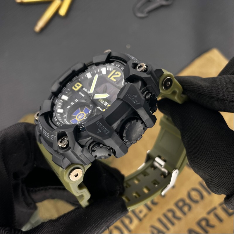 Мужские тактические часы Awarder 004 СБУ Army Green-Black с водонепроницаемостью 5 ATM и хронографом