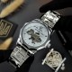 Мужские механические часы Awarder 024 Не забуду дом Silver-White с автоподзаводом и стальным браслетом