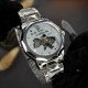 Мужские механические часы Awarder 024 Не забуду дом Silver-White с автоподзаводом и стальным браслетом