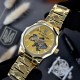 Мужские часы Awarder 024 Не забуду дим Gold-Gold с автоподзаводом и стальным браслетом