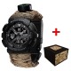 Мужские тактические часы Awarder 005P Тризуб Black с паракордовым ремешком Desert Camo и компасом