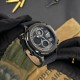 Мужские наручные часы Awarder 017 Тризуб Black с комбинированным циферблатом и стальным корпусом