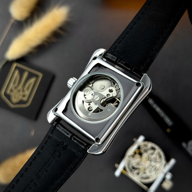 Мужские часы Awarder 053 Де би не був Silver-Black механика с автоподзаводом