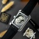 Мужские часы Awarder 053 Де би не був Silver-Black механика с автоподзаводом