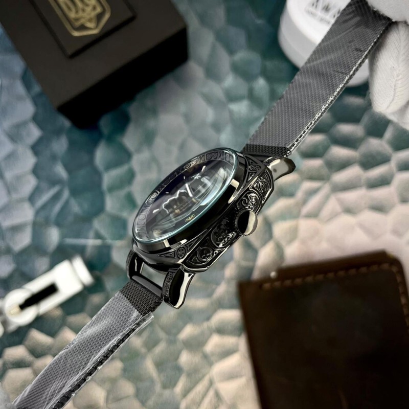 Мужские механические часы Awarder 021-3D Де би не був All Black Mesh с автоподзаводом