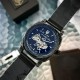 Мужские механические часы Awarder 021-3D Де би не був All Black Mesh с автоподзаводом