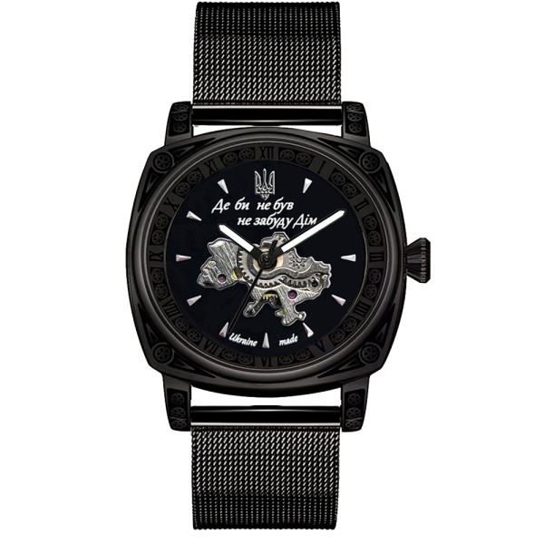 Мужские механические часы Awarder 021-3D Де би не був All Black Mesh с автоподзаводом