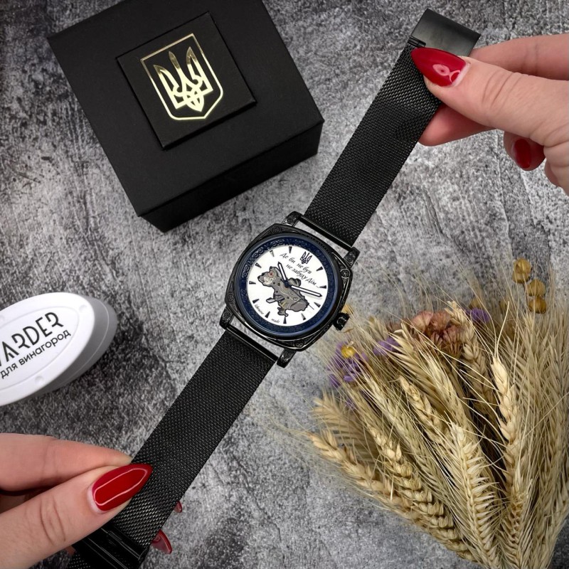 Мужские механические часы Awarder 021-3D Де би не был Black-White Mesh с автоподзаводом