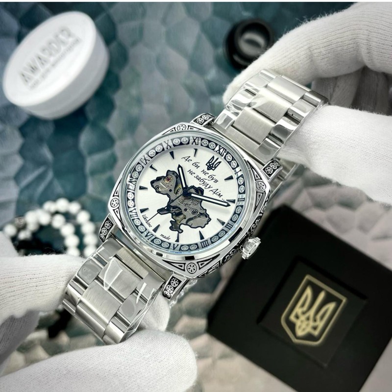 Мужские механические часы Awarder 021-3D Де би не був Silver-White Steel с автоподзаводом