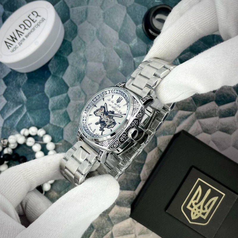 Мужские механические часы Awarder 021-3D Де би не був Silver-White Steel с автоподзаводом