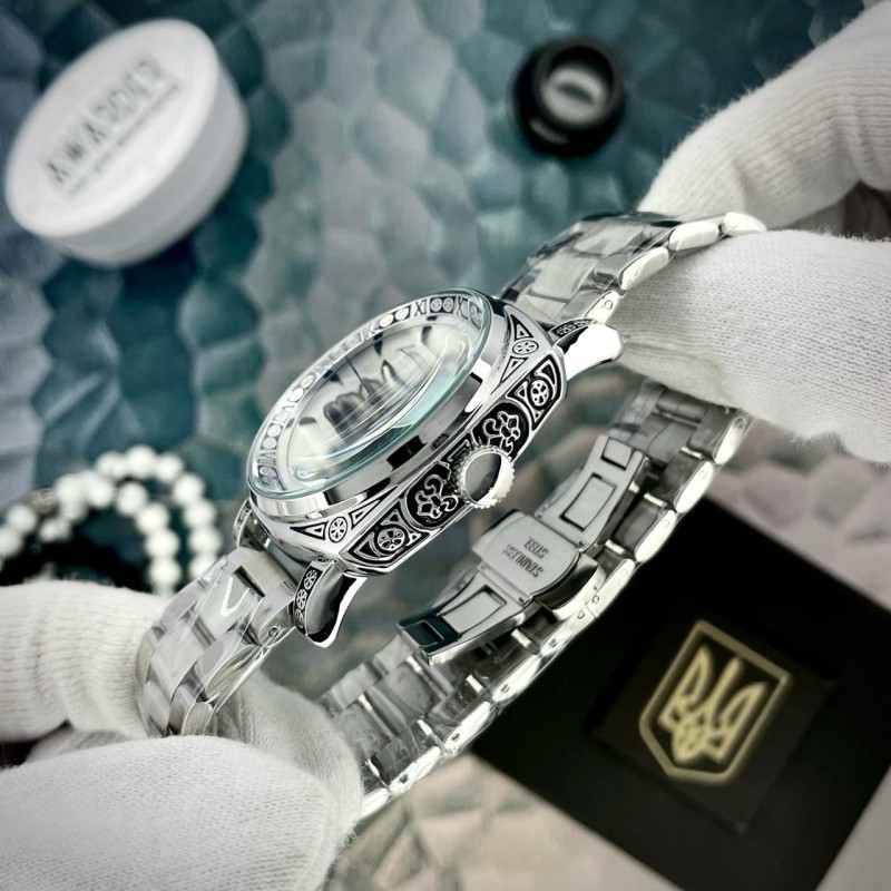 Мужские механические часы Awarder 021-3D Де би не був Silver-White Steel с автоподзаводом