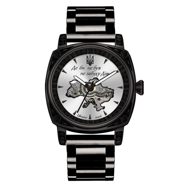 Мужские механические часы Awarder 021-3D Де би не був Black-White Steel с автоподзаводом