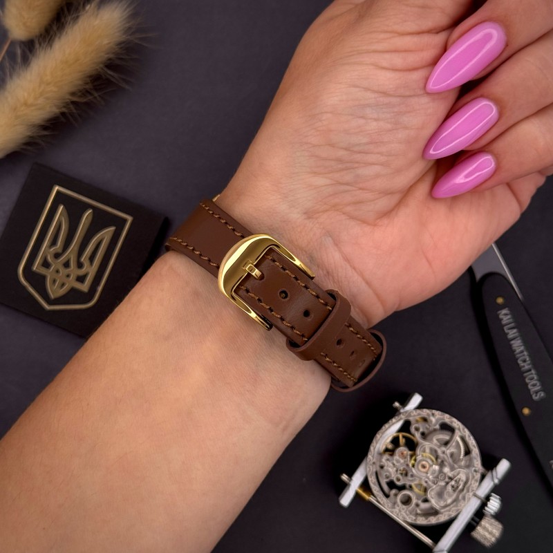 Женские часы Awarder 021 Де би не була Gold-Gold-Brown механика с автоподзаводом