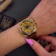 Женские часы Awarder 021 Де би не була Gold-Gold-Brown механика с автоподзаводом