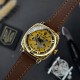 Женские часы Awarder 021 Де би не була Gold-Gold-Brown механика с автоподзаводом