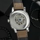 Женские механические часы Awarder 021 Де би не была Silver-Black-Brown с автоподзаводом