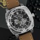 Женские механические часы Awarder 021 Де би не была Silver-Black-Brown с автоподзаводом