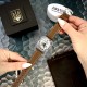 Женские часы Awarder 021 Де би не була Silver-Silver-Brown с автоподзаводом и кожаным ремешком