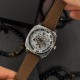 Женские часы Awarder 021 Де би не була Silver-Silver-Brown с автоподзаводом и кожаным ремешком