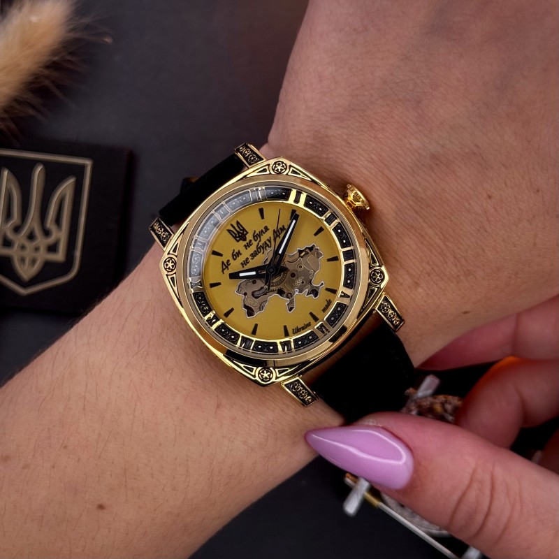 Женские механические часы Awarder 021 Де би не була Gold-Gold-Black с автоподзаводом
