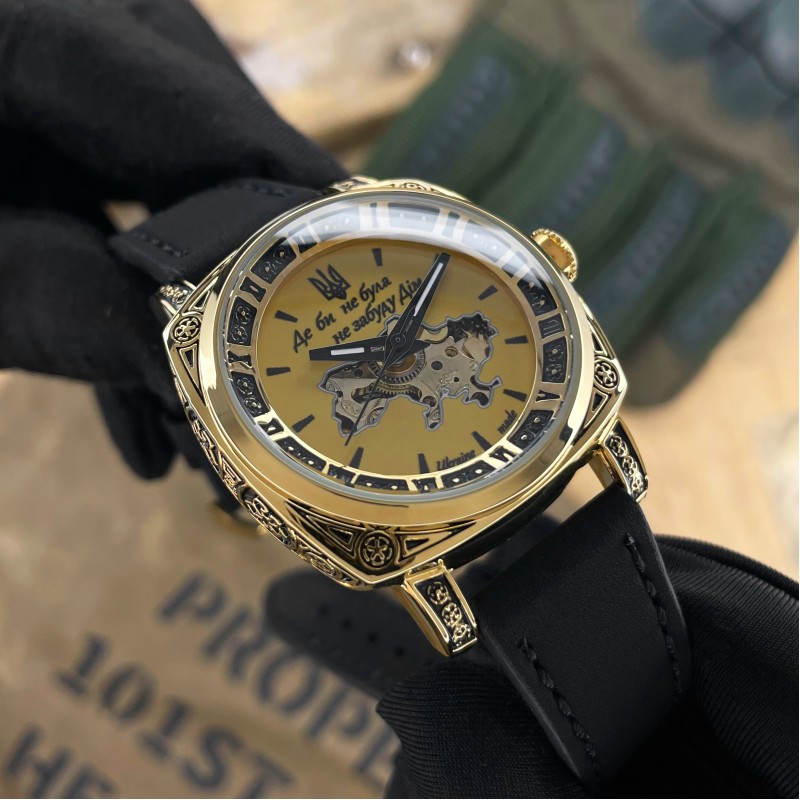 Женские механические часы Awarder 021 Де би не була Gold-Gold-Black с автоподзаводом