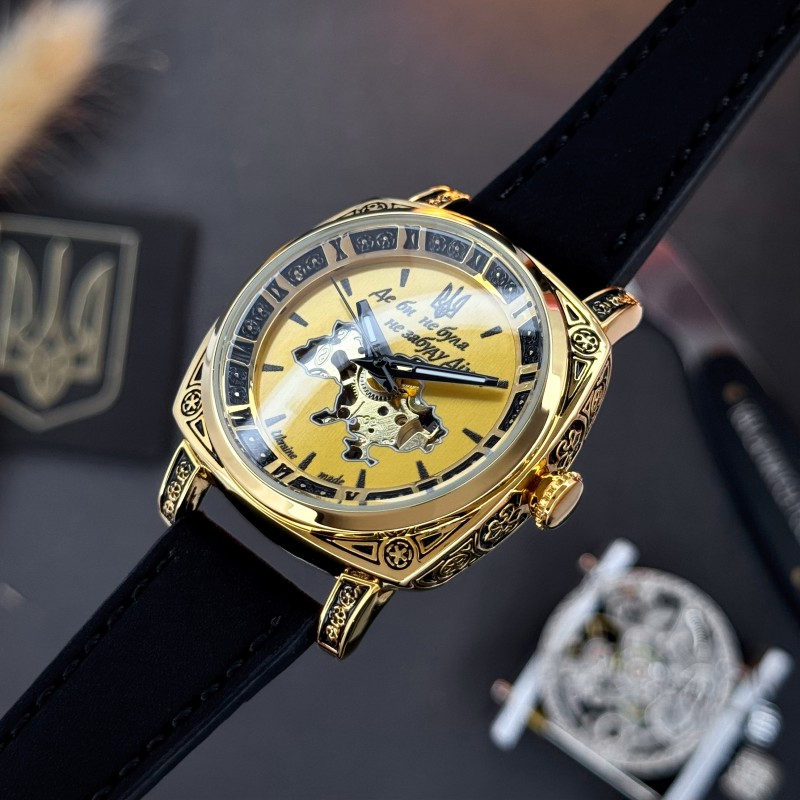 Женские механические часы Awarder 021 Де би не була Gold-Gold-Black с автоподзаводом