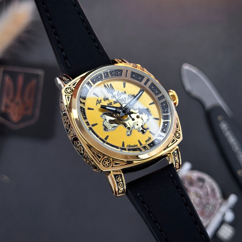 Женские механические часы Awarder 021 Де би не була Gold-Gold-Black с автоподзаводом