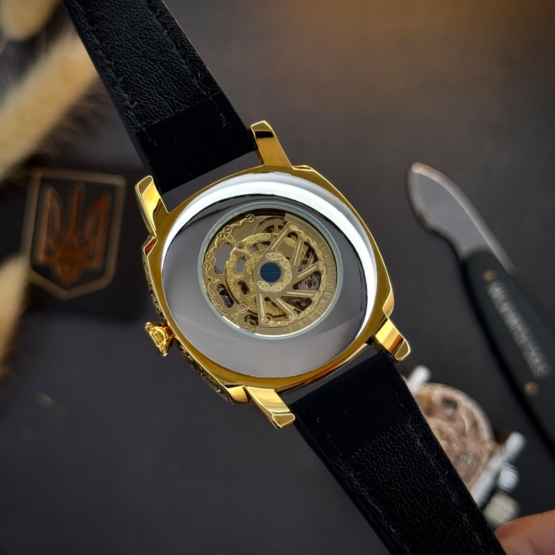 Женские механические часы Awarder 021 Де би не була Gold-Gold-Black с автоподзаводом