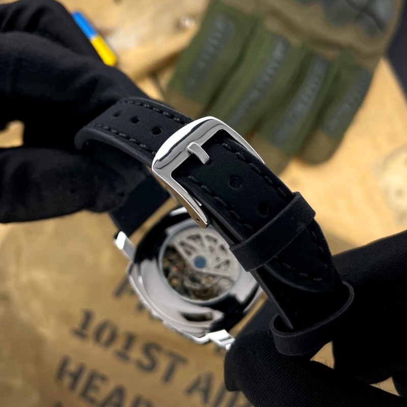 Жіночий механічний годинник Awarder 021 Де би не була Silver-Black-Black з автопідзаводом
