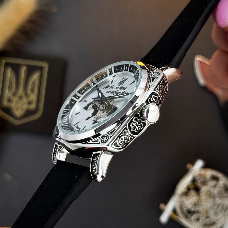 Жіночий механічний годинник Awarder 021 Де би не була Silver-Silver-Black з автопідзаводом