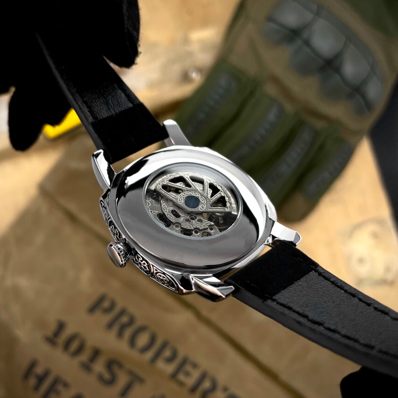 Жіночий механічний годинник Awarder 021 Де би не була Silver-Silver-Black з автопідзаводом