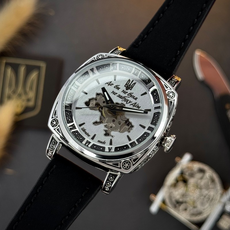 Жіночий механічний годинник Awarder 021 Де би не була Silver-Silver-Black з автопідзаводом