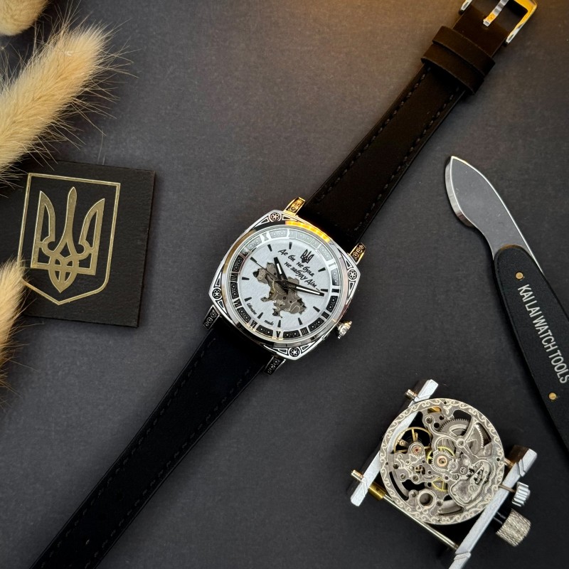 Жіночий механічний годинник Awarder 021 Де би не була Silver-Silver-Black з автопідзаводом