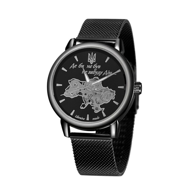 Мужские наручные часы Awarder 022 Де би не був All Black Mesh с металлическим браслетом