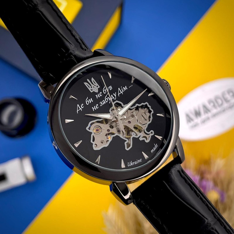 Мужские механические часы Awarder 022-3D Де би не був All Black Automatic с автоподзаводом