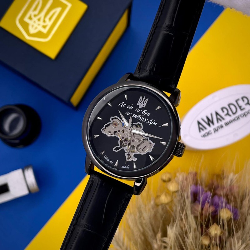 Мужские механические часы Awarder 022-3D Де би не був All Black Automatic с автоподзаводом