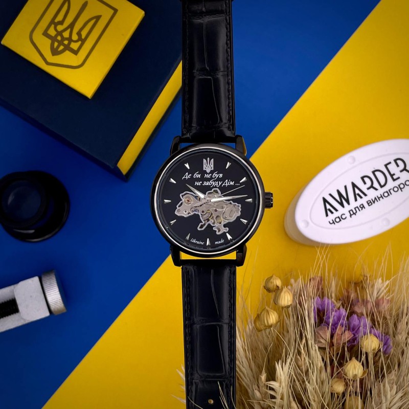 Мужские механические часы Awarder 022-3D Де би не був All Black Automatic с автоподзаводом