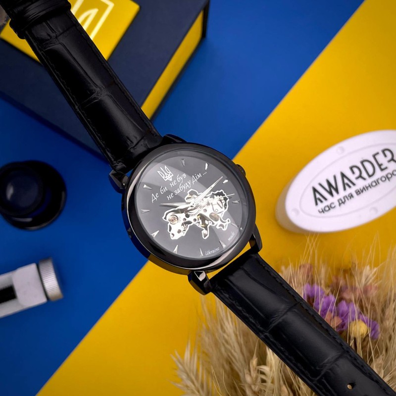 Мужские механические часы Awarder 022-3D Де би не був All Black Automatic с автоподзаводом