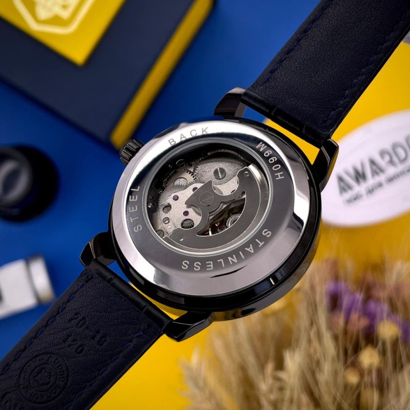 Мужские механические часы Awarder 022-3D Де би не був All Black Automatic с автоподзаводом