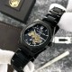 Чоловічий механічний годинник Awarder 026 Octagon All Black з автопідзаводом та сталевим браслетом