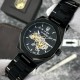 Чоловічий механічний годинник Awarder 026 Octagon All Black з автопідзаводом та сталевим браслетом